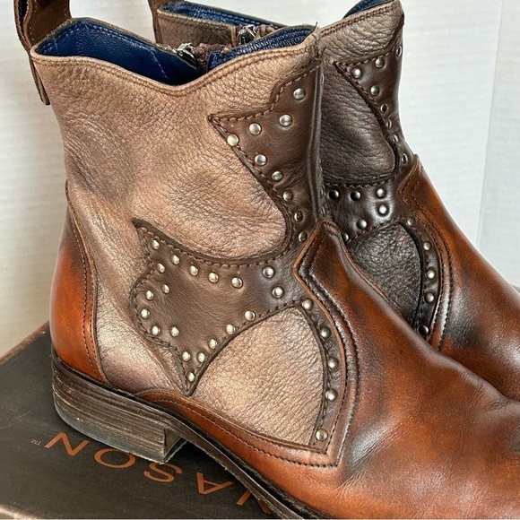 Mark Nason Rock Lives Studded Cross Dragon 'Griffin' Leather Boots/Size 7.5 - Picture 2 of 16